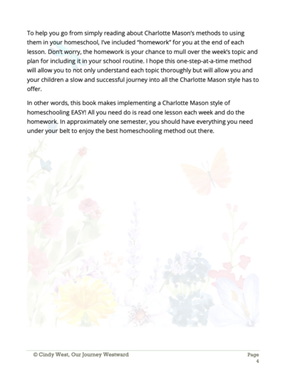 sample text from a homeschooling book